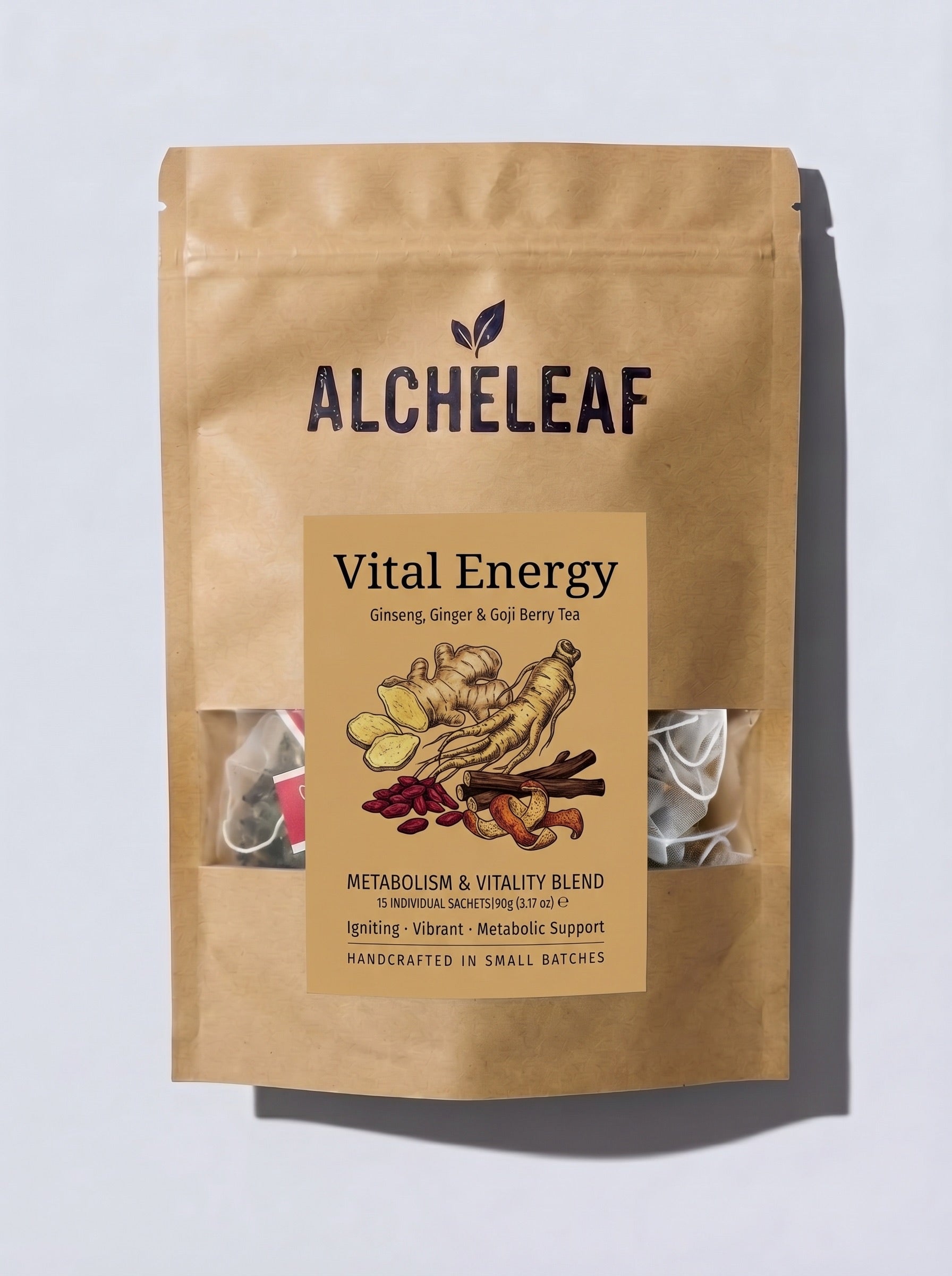 5-Herb Vitality Blend - Ginseng Ginger Goji Berry Tea