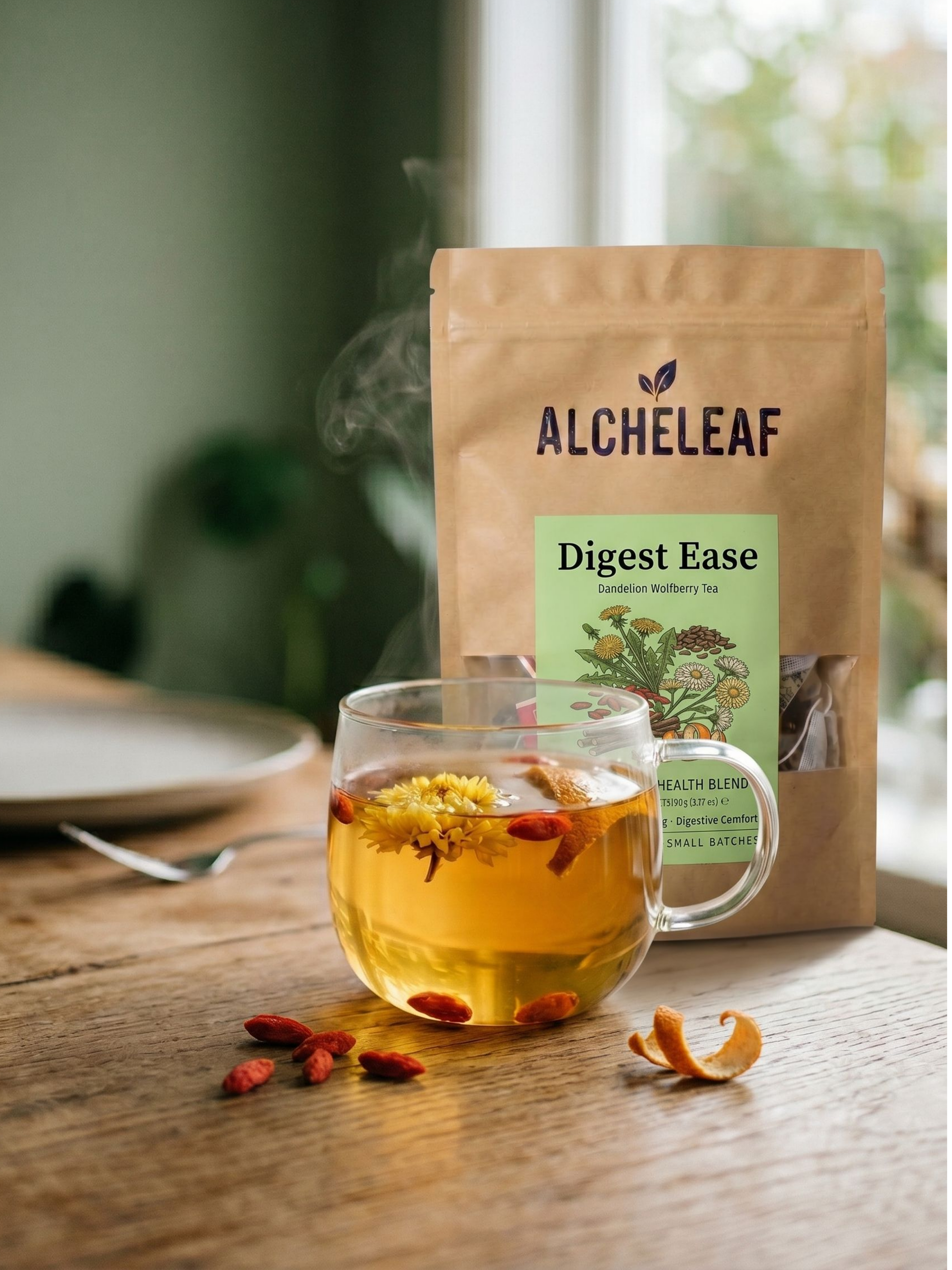 Caffeine Free Dandelion Tea for Gut Health - Alcheleaf