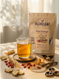 Alcheleaf Ginseng Ginger Goji Berry Tea - Natural Energy Herbal Tea